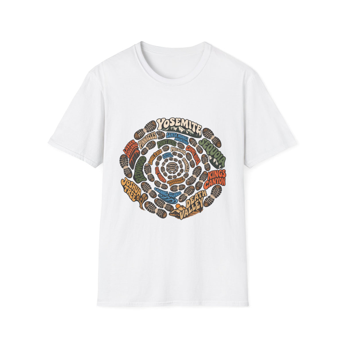 National Park Shoe Print Ring Graphic T-Shirt