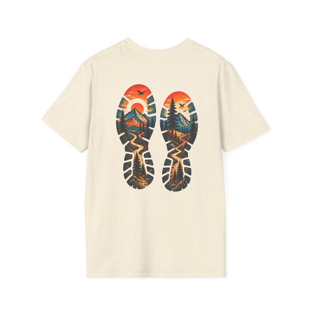 Trail Print T-Shirt — Mountain Sunrise Hiking Tee