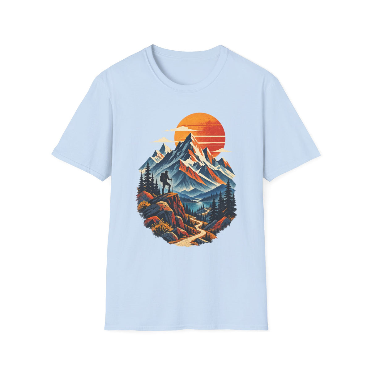 Mountain Sunset Hiking T-Shirt