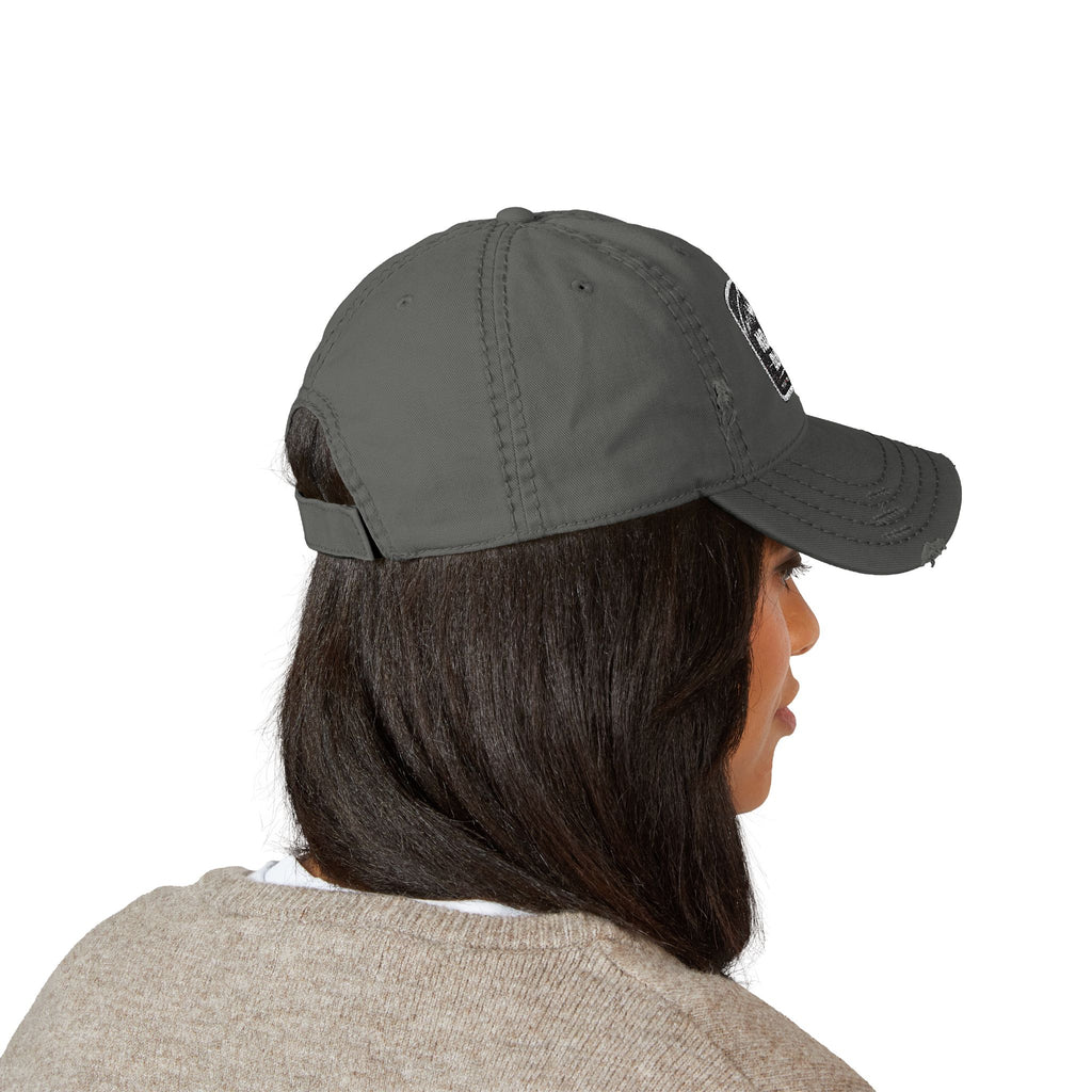No Flip Duffy Embroidered Distressed Dad Hat