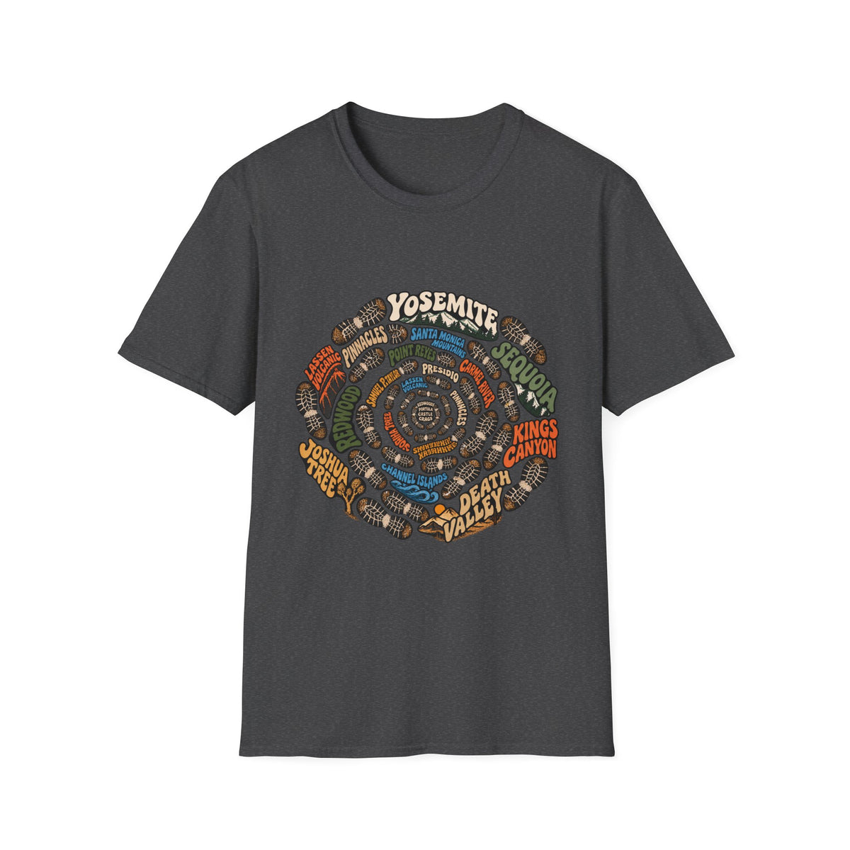 National Park Shoe Print Ring Graphic T-Shirt