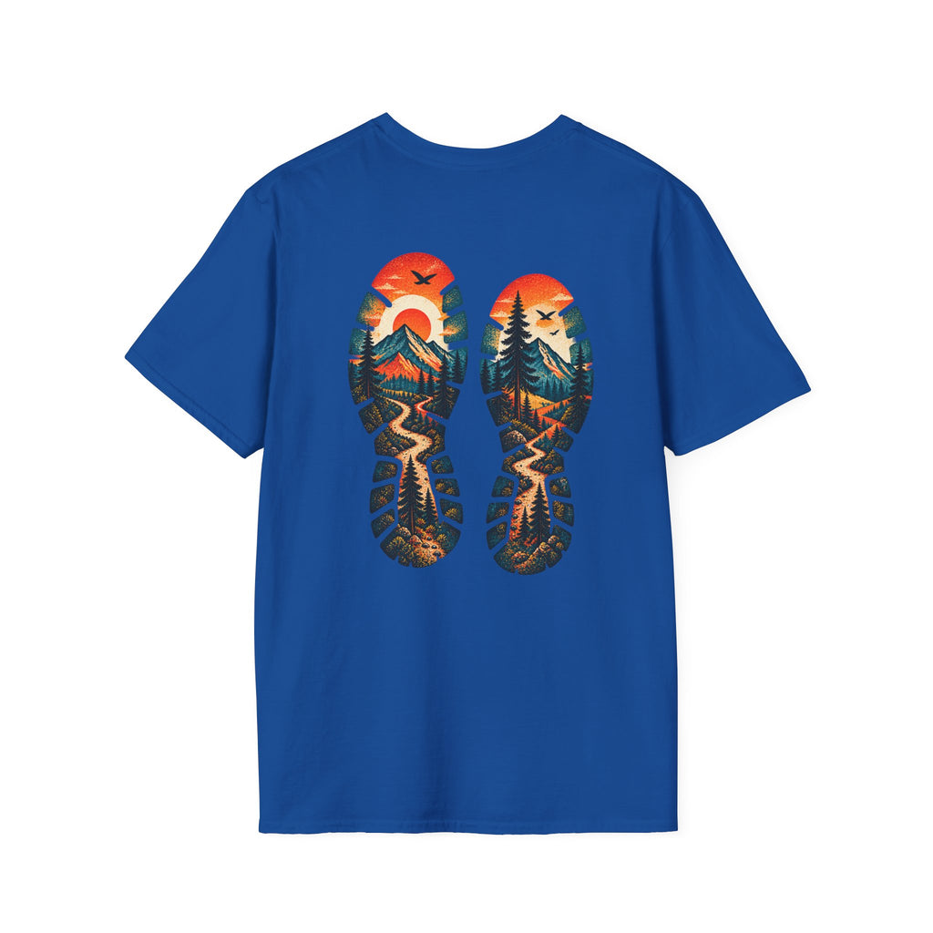 Trail Print T-Shirt — Mountain Sunrise Hiking Tee
