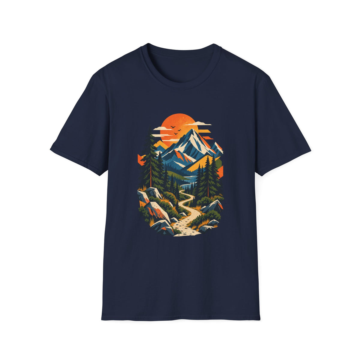 Mountain Sunset T‑Shirt — Scenic Retro Outdoor Landscape Tee
