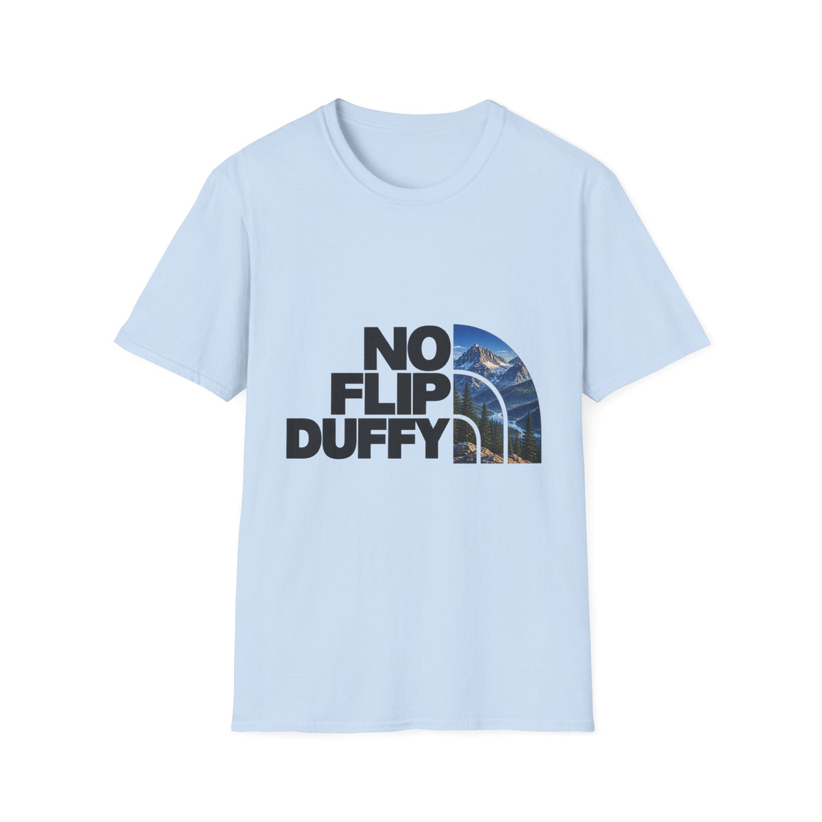 No Flip Duffy T-Shirt — Mountain Graphic Casual Tee