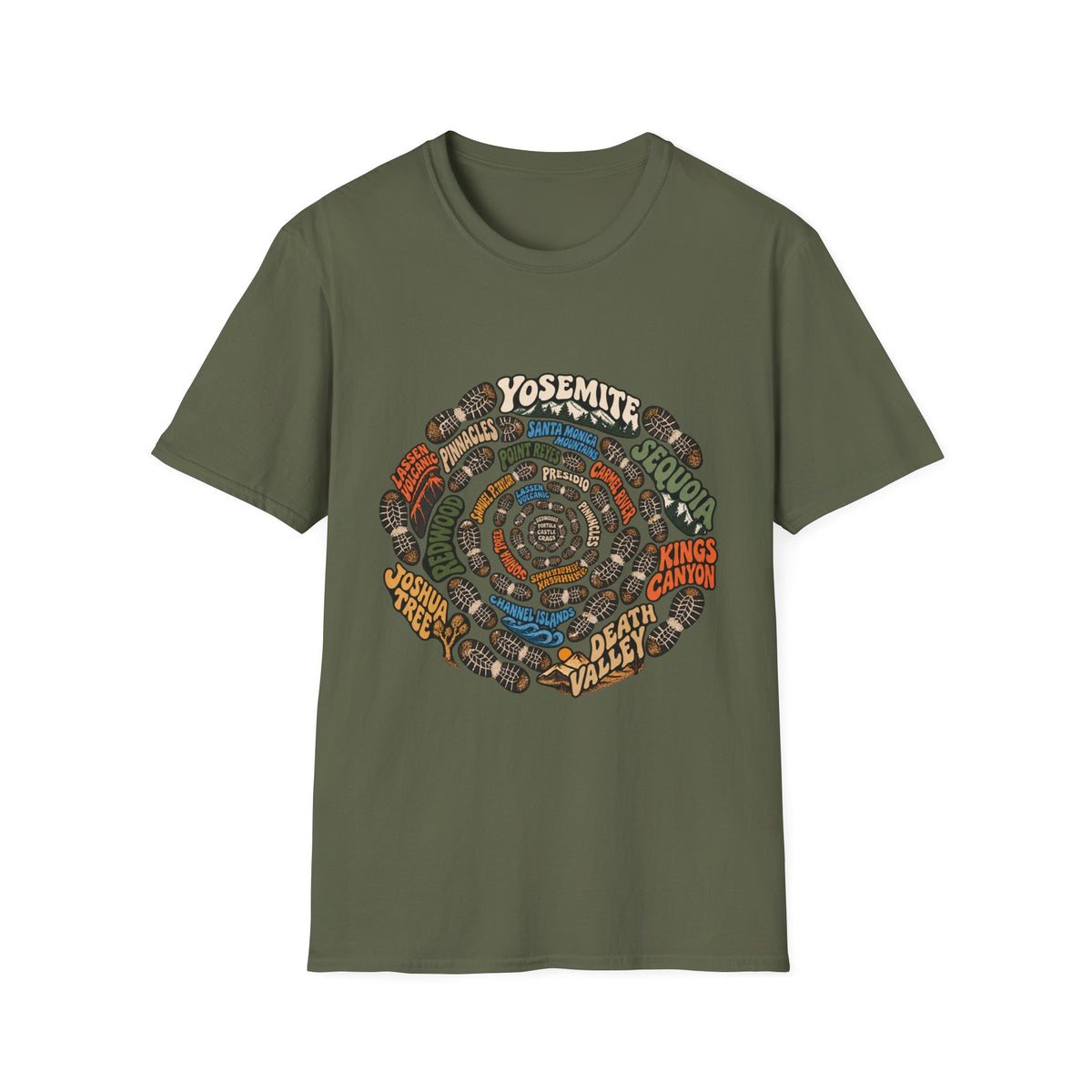National Park Shoe Print Ring Graphic T-Shirt