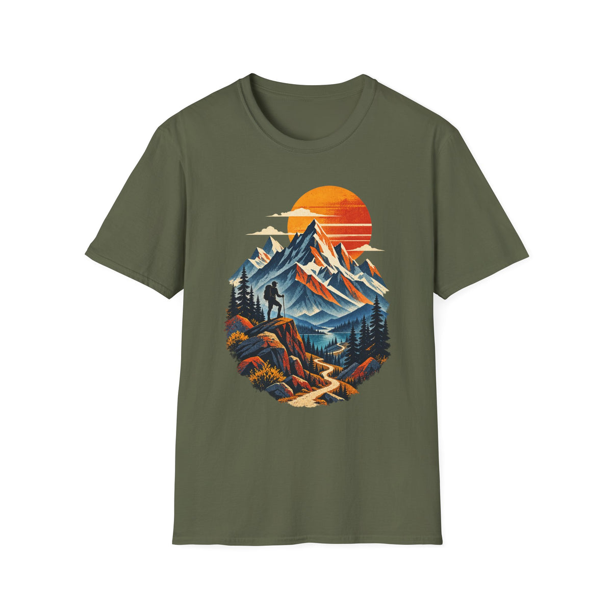 Mountain Sunset Hiking T-Shirt