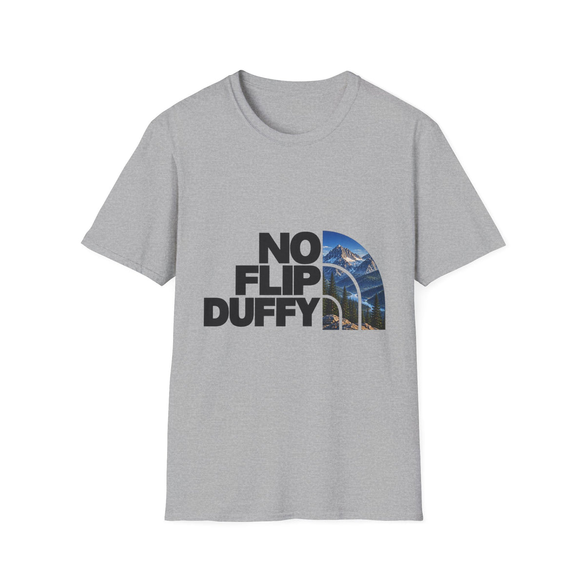No Flip Duffy T-Shirt — Mountain Graphic Casual Tee