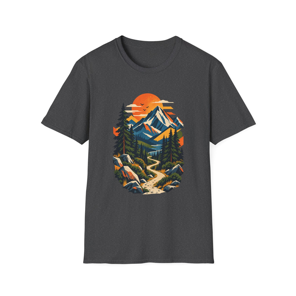 Mountain Sunset T‑Shirt — Scenic Retro Outdoor Landscape Tee