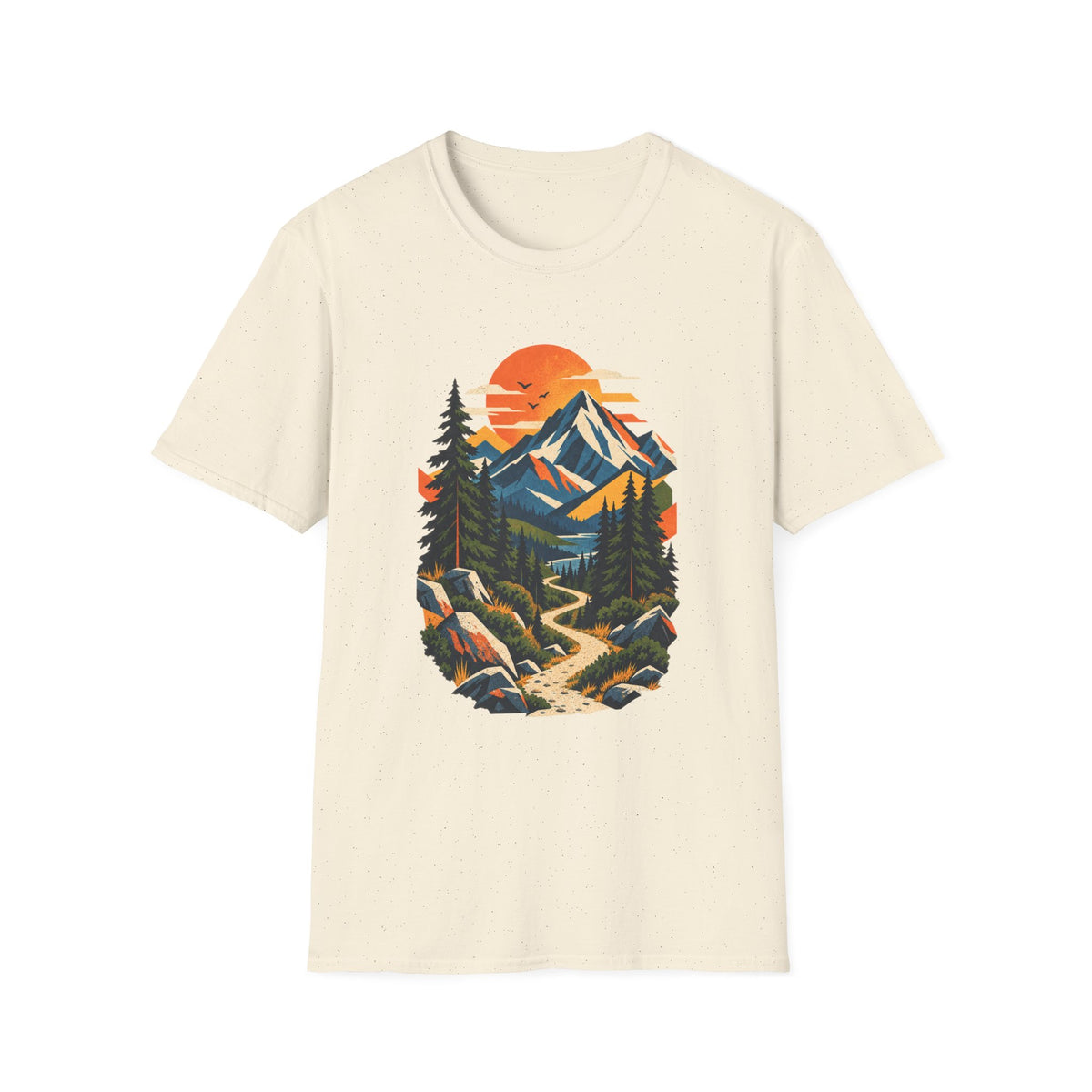 Mountain Sunset T‑Shirt — Scenic Retro Outdoor Landscape Tee