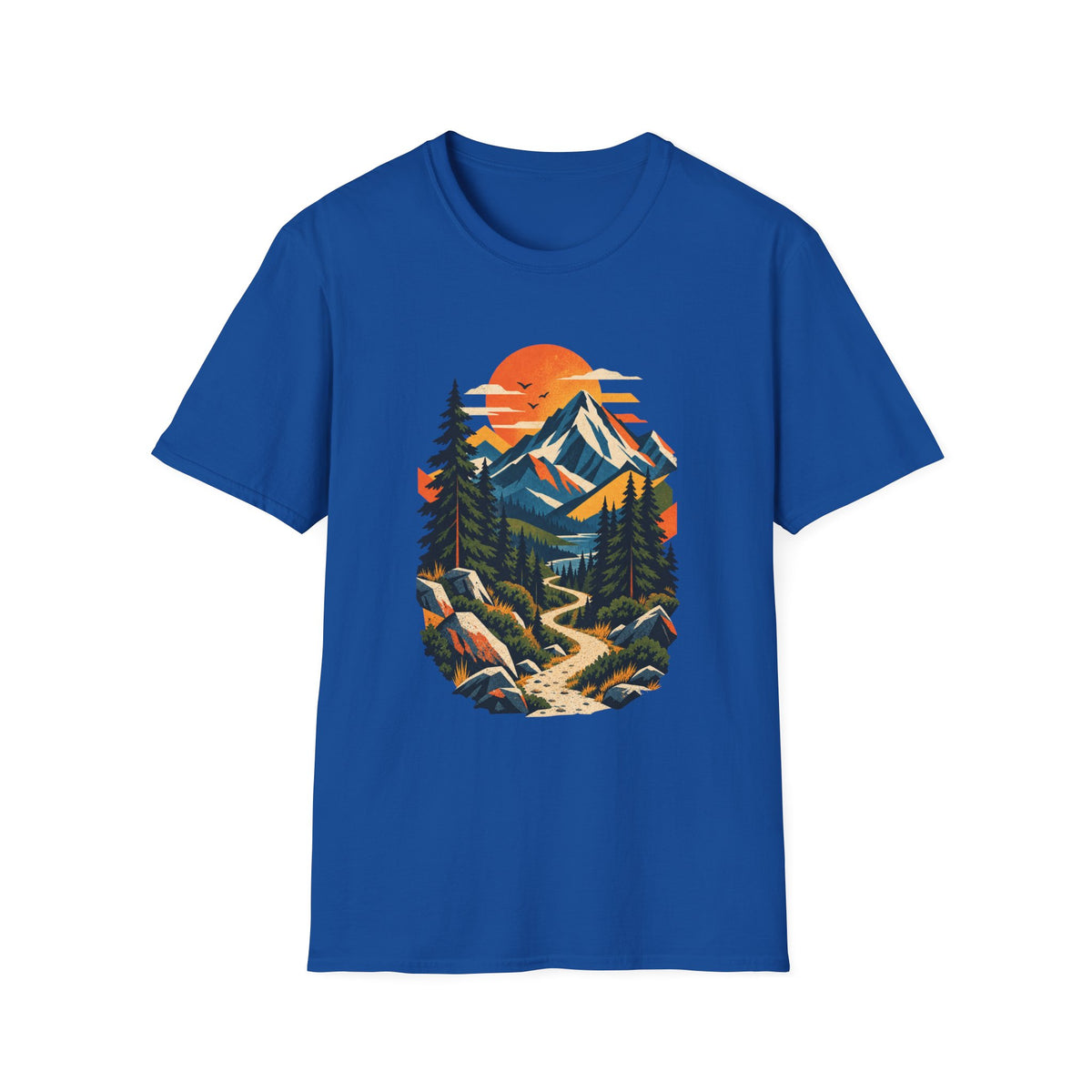 Mountain Sunset T‑Shirt — Scenic Retro Outdoor Landscape Tee