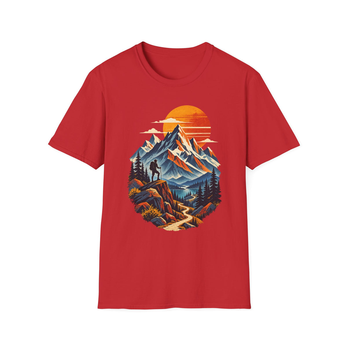 Mountain Sunset Hiking T-Shirt