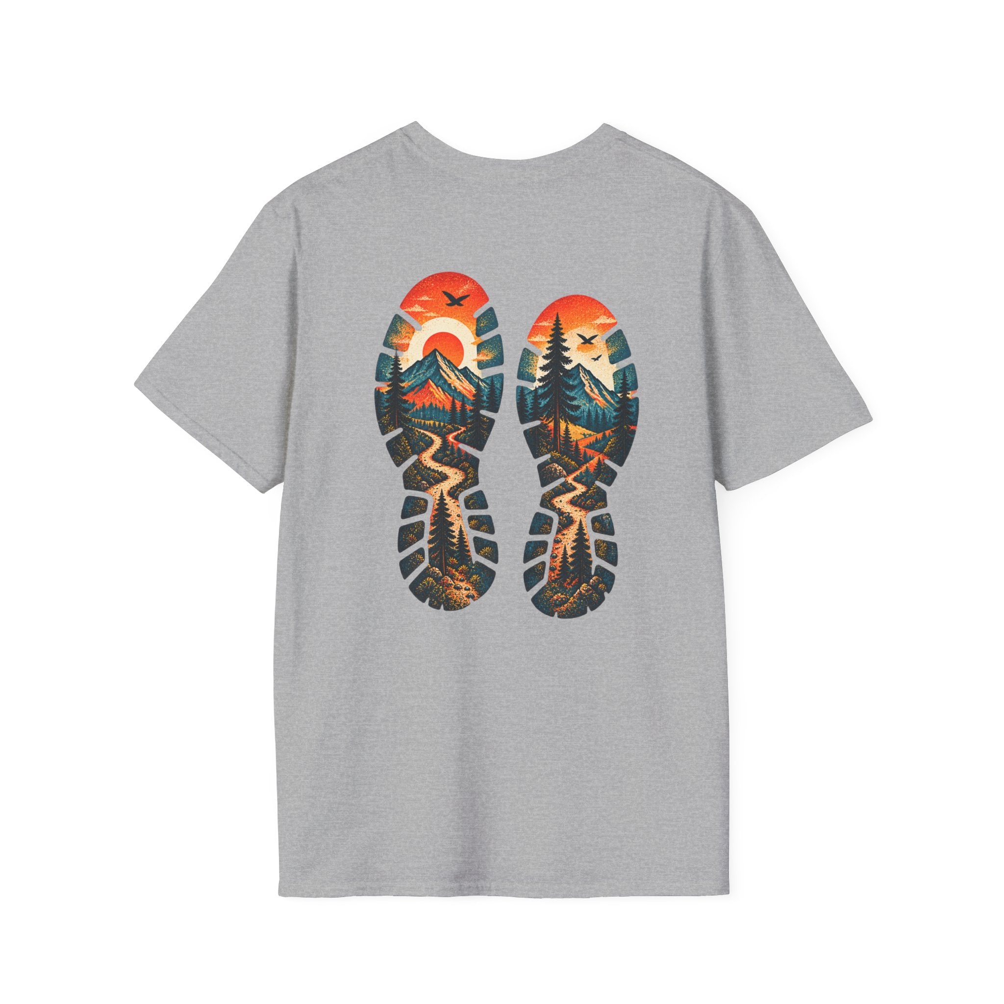 Trail Print T-Shirt — Mountain Sunrise Hiking Tee