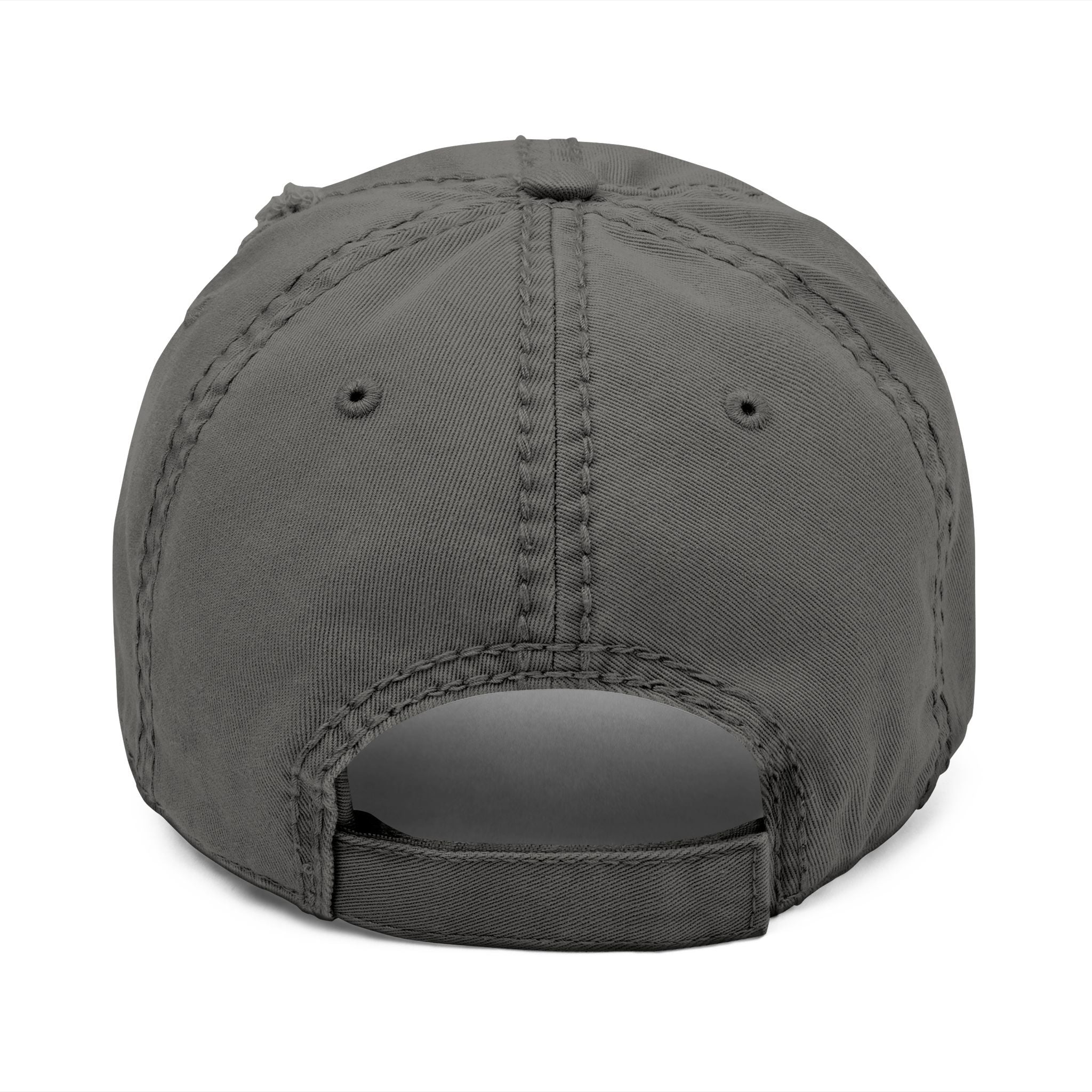 No Flip Duffy Embroidered Distressed Dad Hat