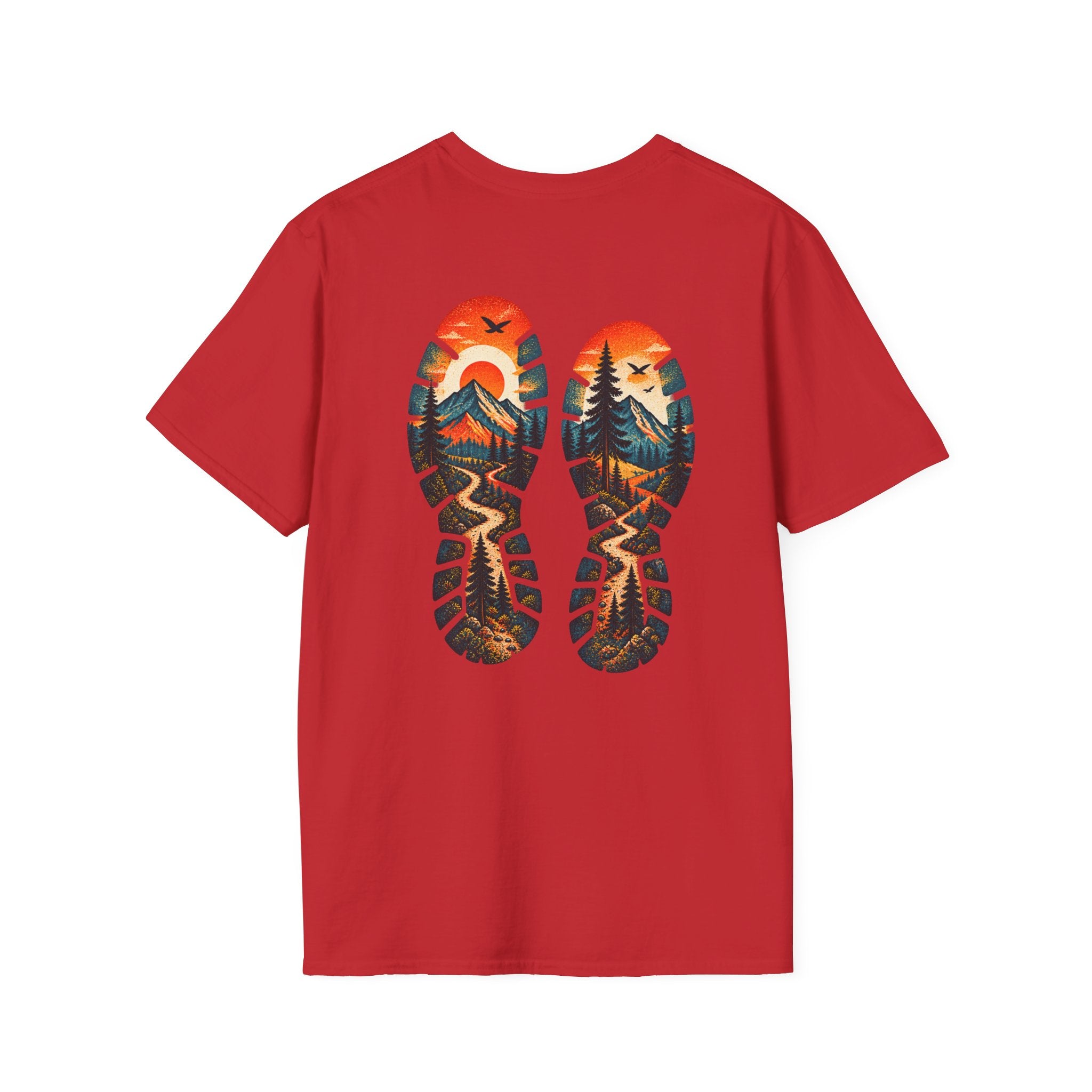 Trail Print T-Shirt — Mountain Sunrise Hiking Tee