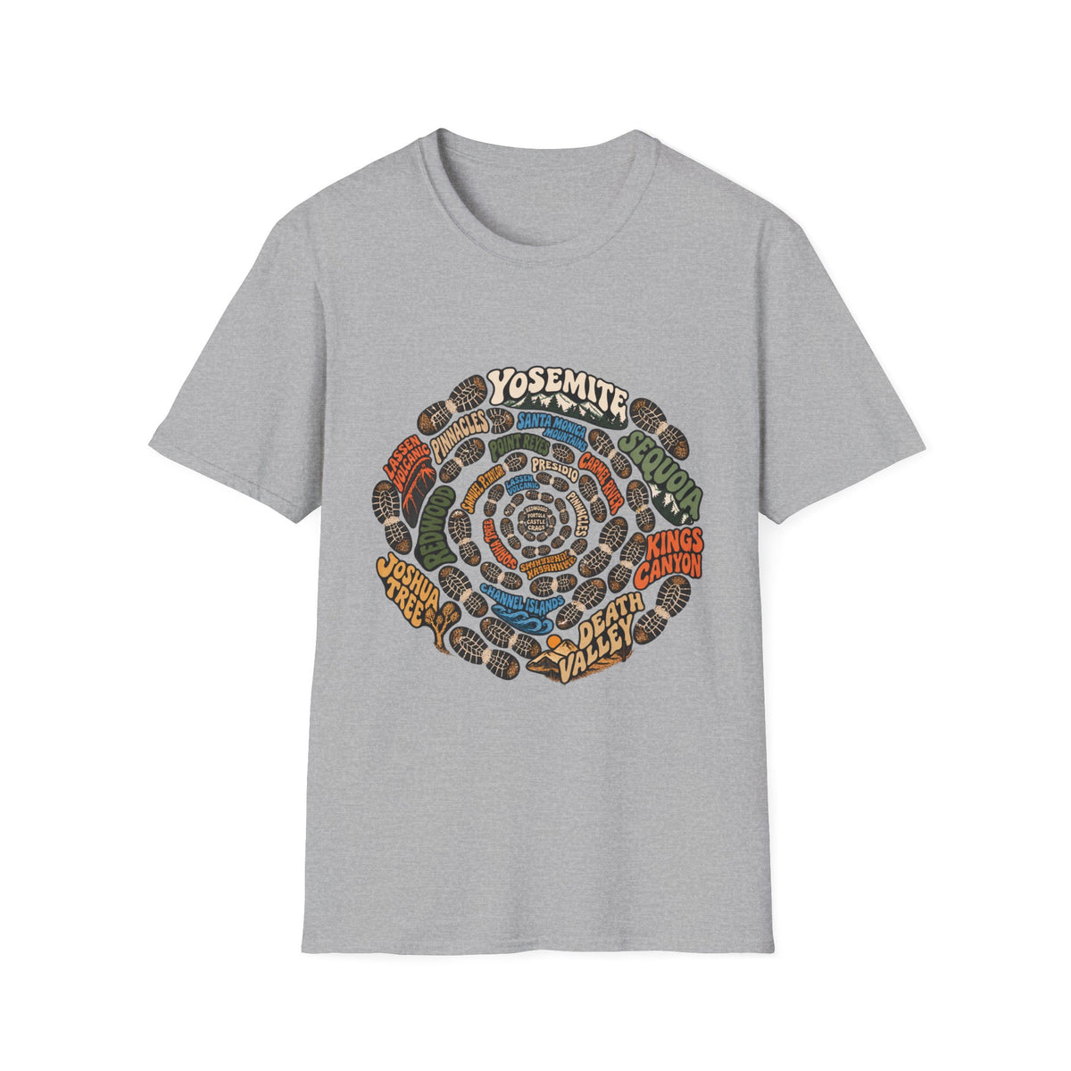 National Park Shoe Print Ring Graphic T-Shirt