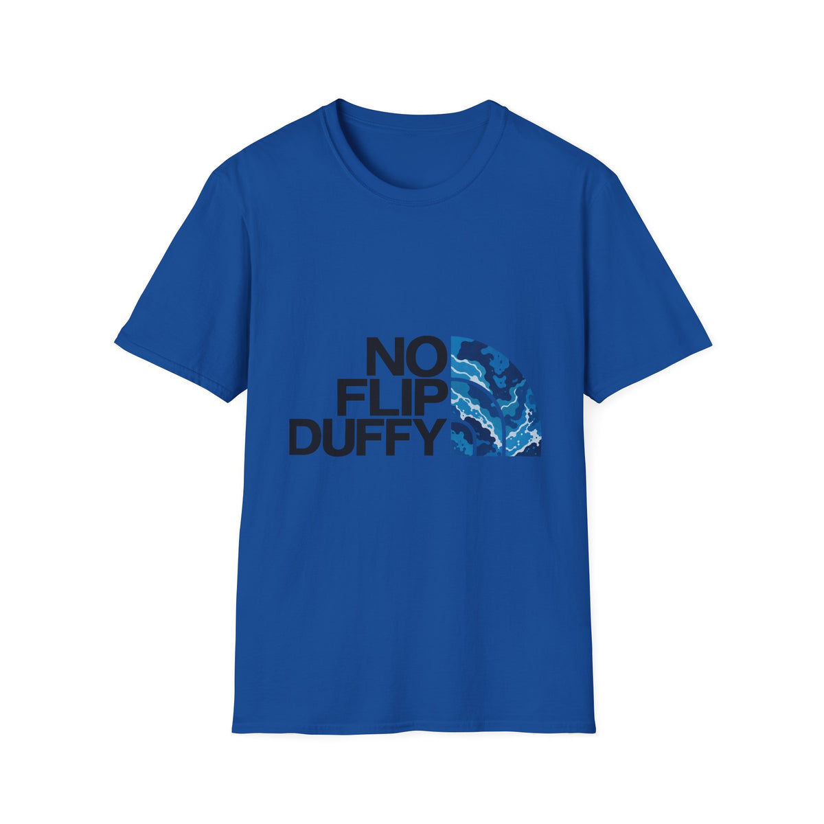 T-Shirt — "No Flip Duffy" Surf Vibe Graphic Tee