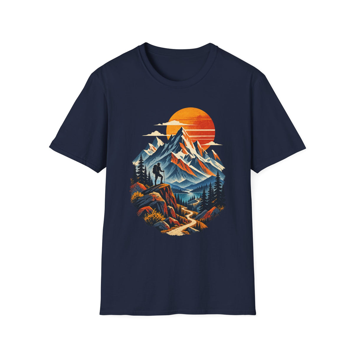 Mountain Sunset Hiking T-Shirt