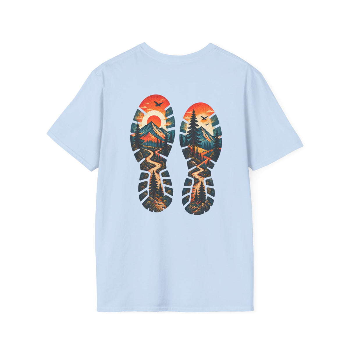 Trail Print T-Shirt — Mountain Sunrise Hiking Tee
