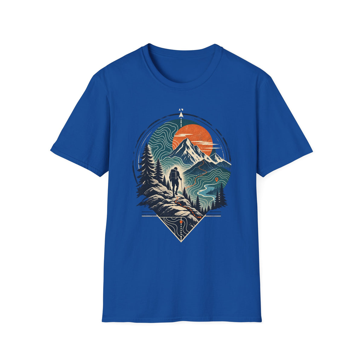 Mountain Sunset T-Shirt — Retro Outdoor Hiking Graphic Tee