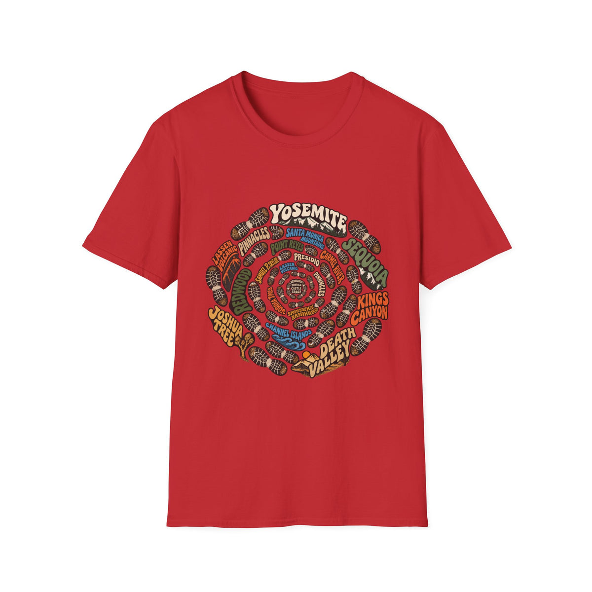 National Park Shoe Print Ring Graphic T-Shirt