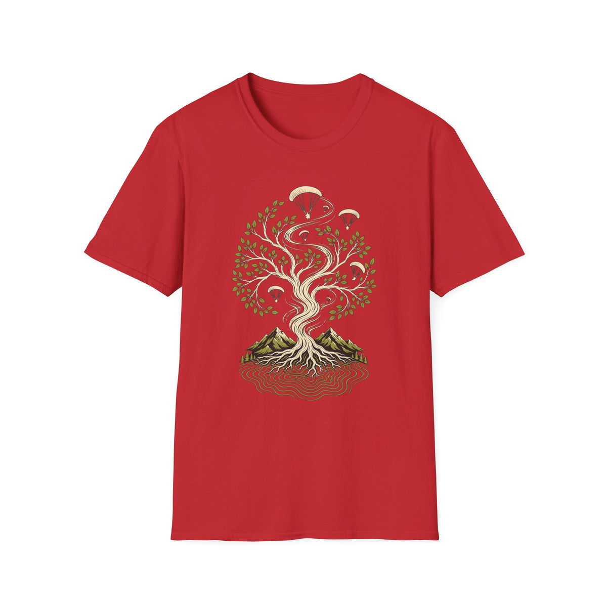 Tree of Life Parachute T-Shirt — Botanical Adventure Graphic Tee