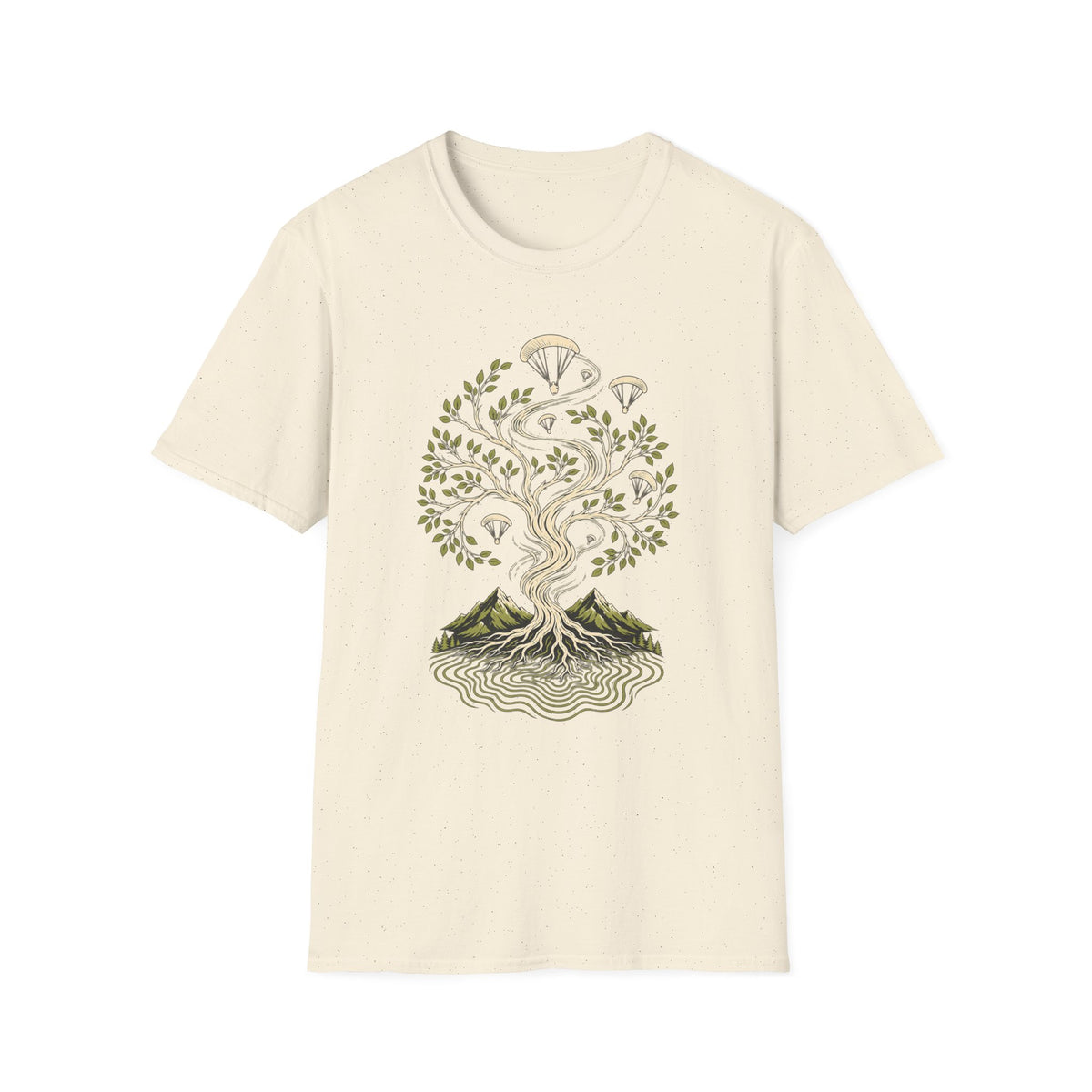 Tree of Life Parachute T-Shirt — Botanical Adventure Graphic Tee