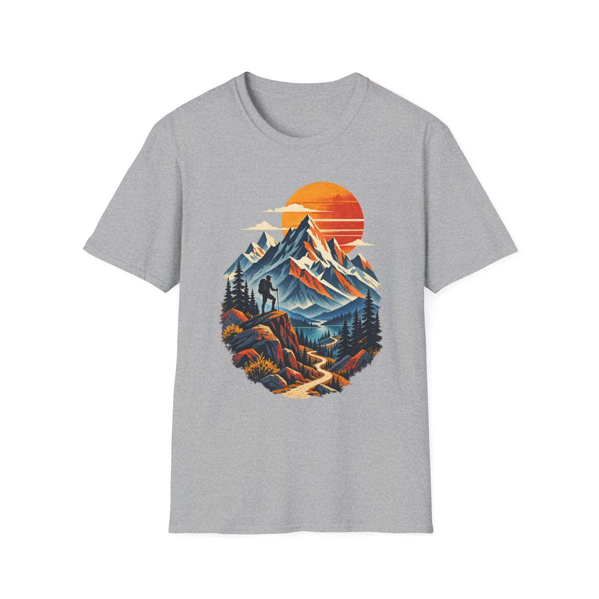 Mountain Sunset Hiking T-Shirt