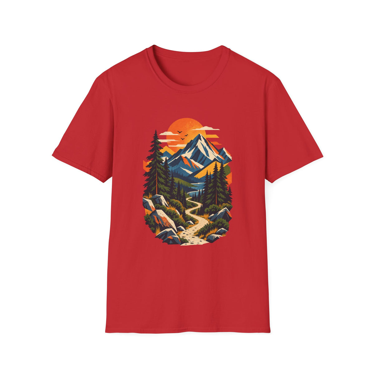 Mountain Sunset T‑Shirt — Scenic Retro Outdoor Landscape Tee