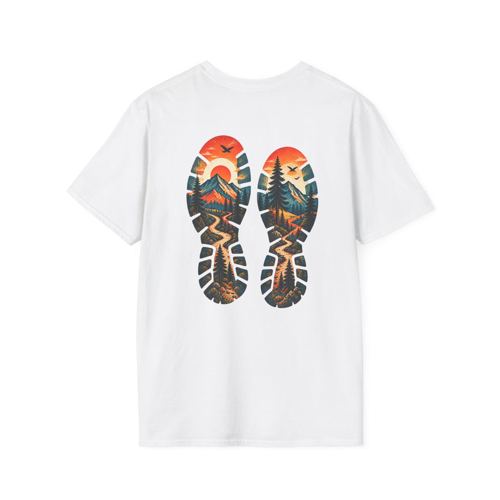 Trail Print T-Shirt — Mountain Sunrise Hiking Tee