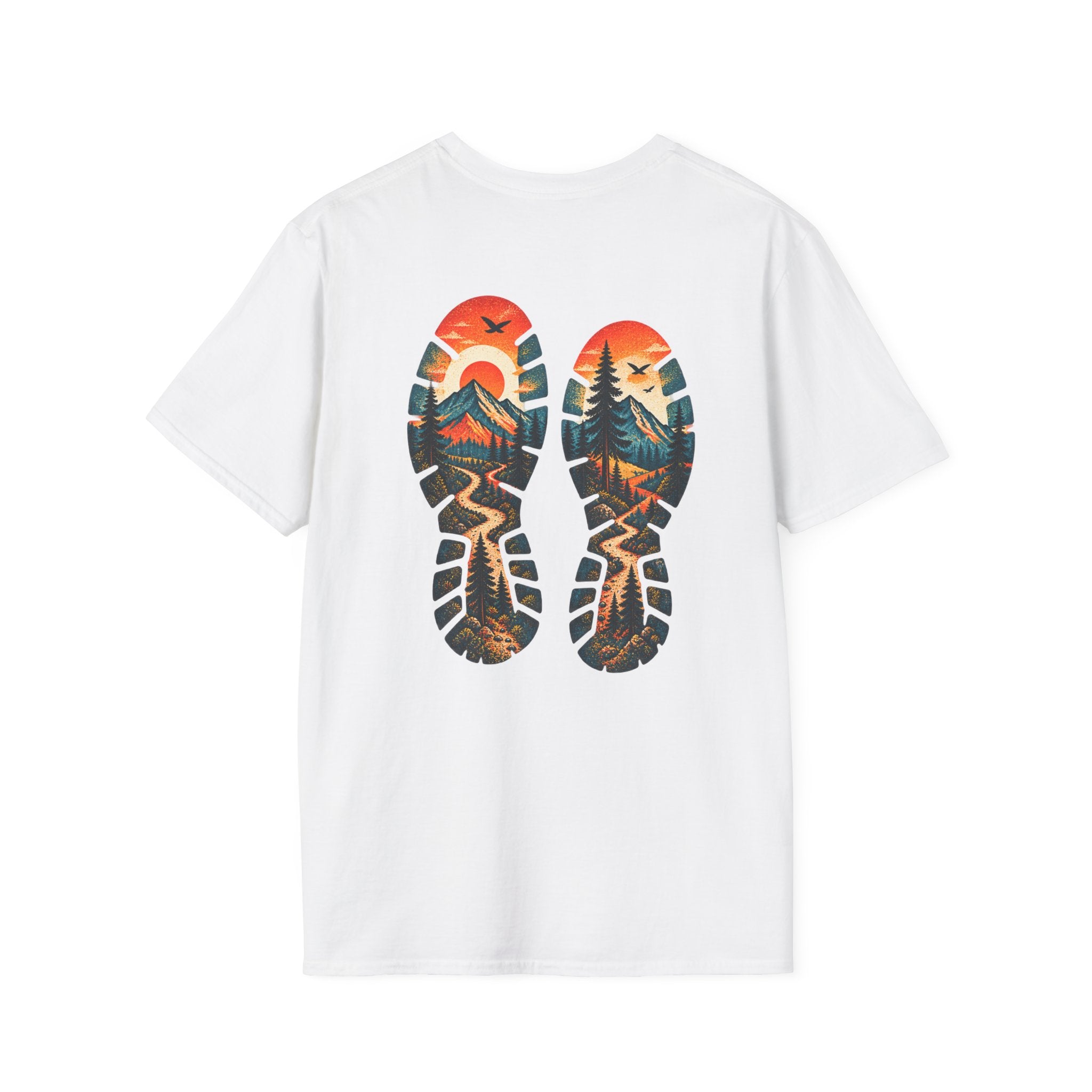 Trail Print T-Shirt — Mountain Sunrise Hiking Tee